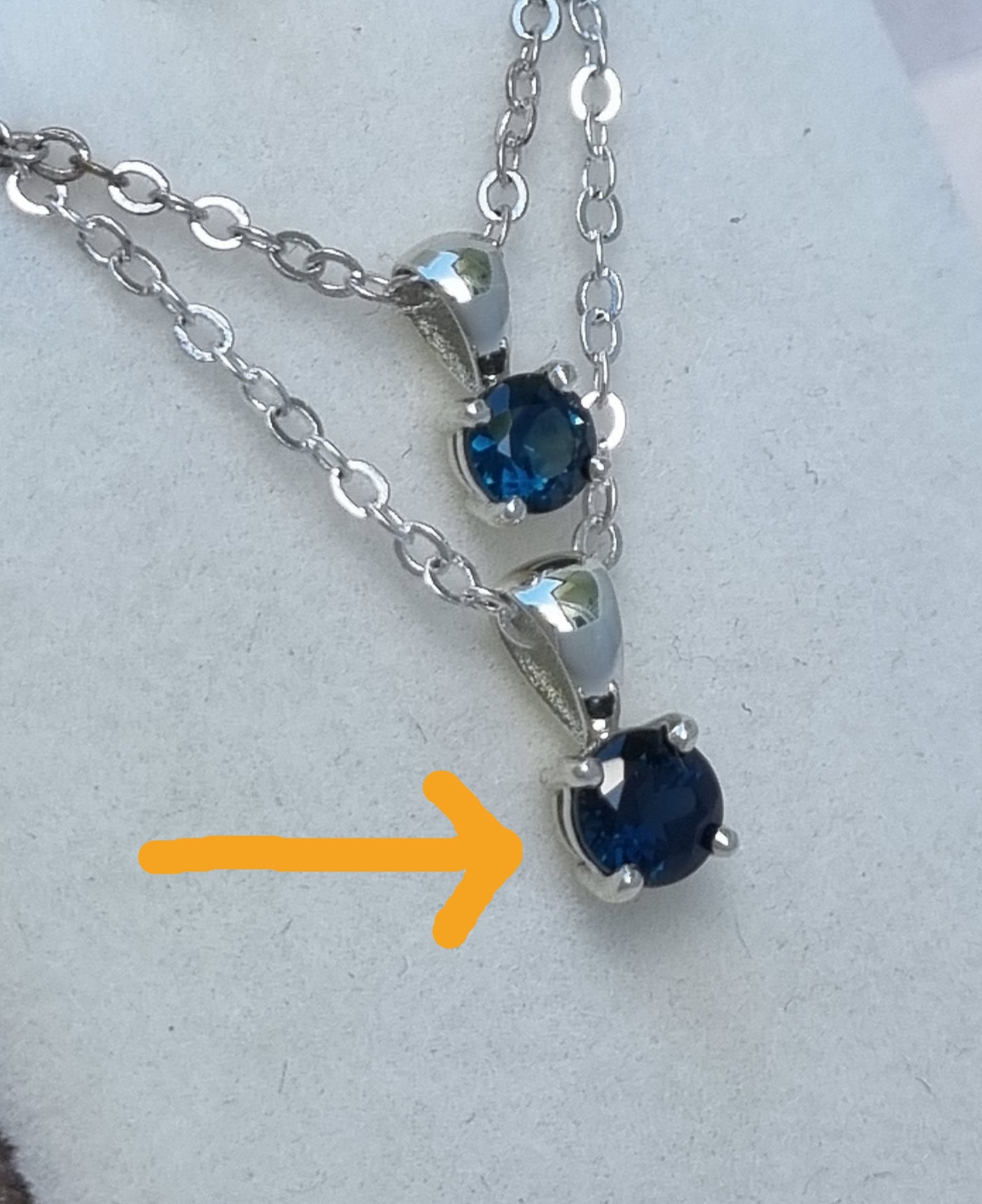 Classic 4 claw Blue Sapphire Pendant