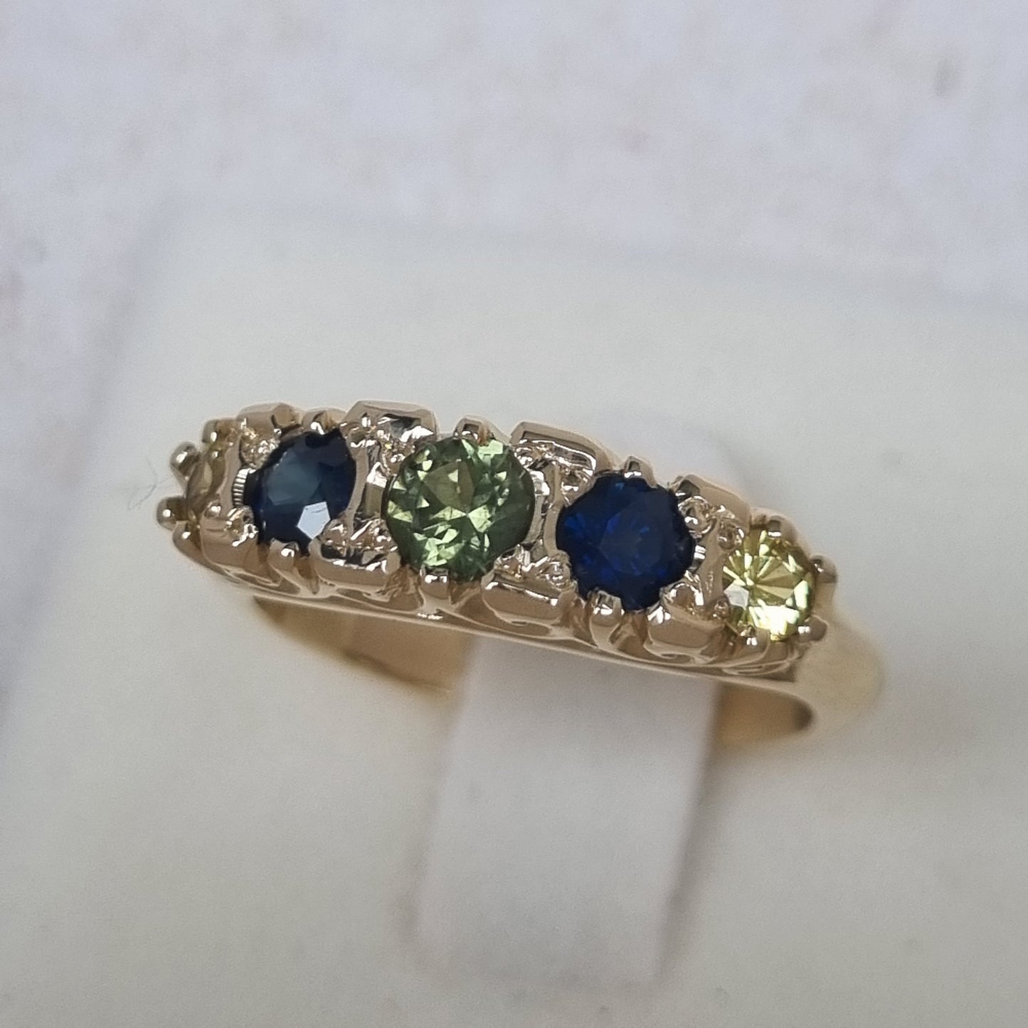 Antique 5 Sapphire London Bridge Design Ring Design Ref: C2036