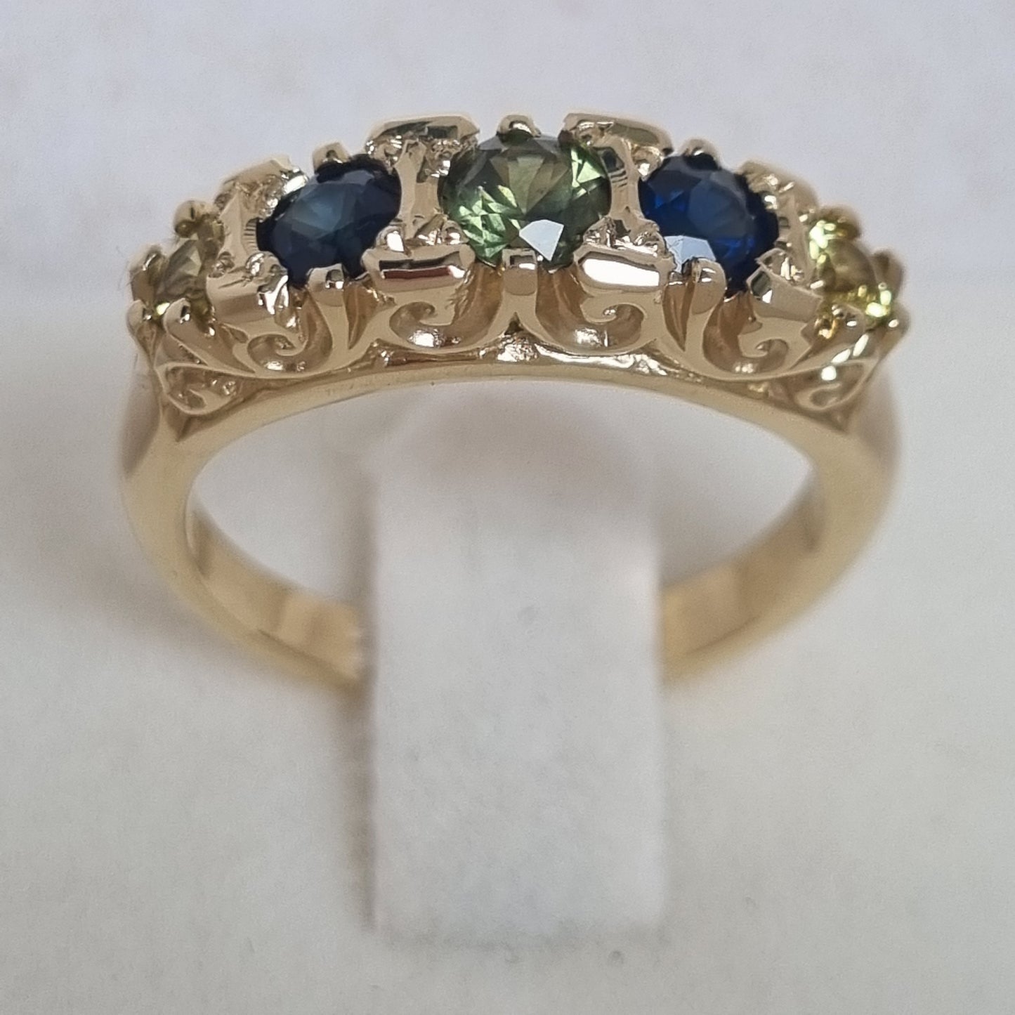Antique 5 Sapphire London Bridge Design Ring Design Ref: C2036