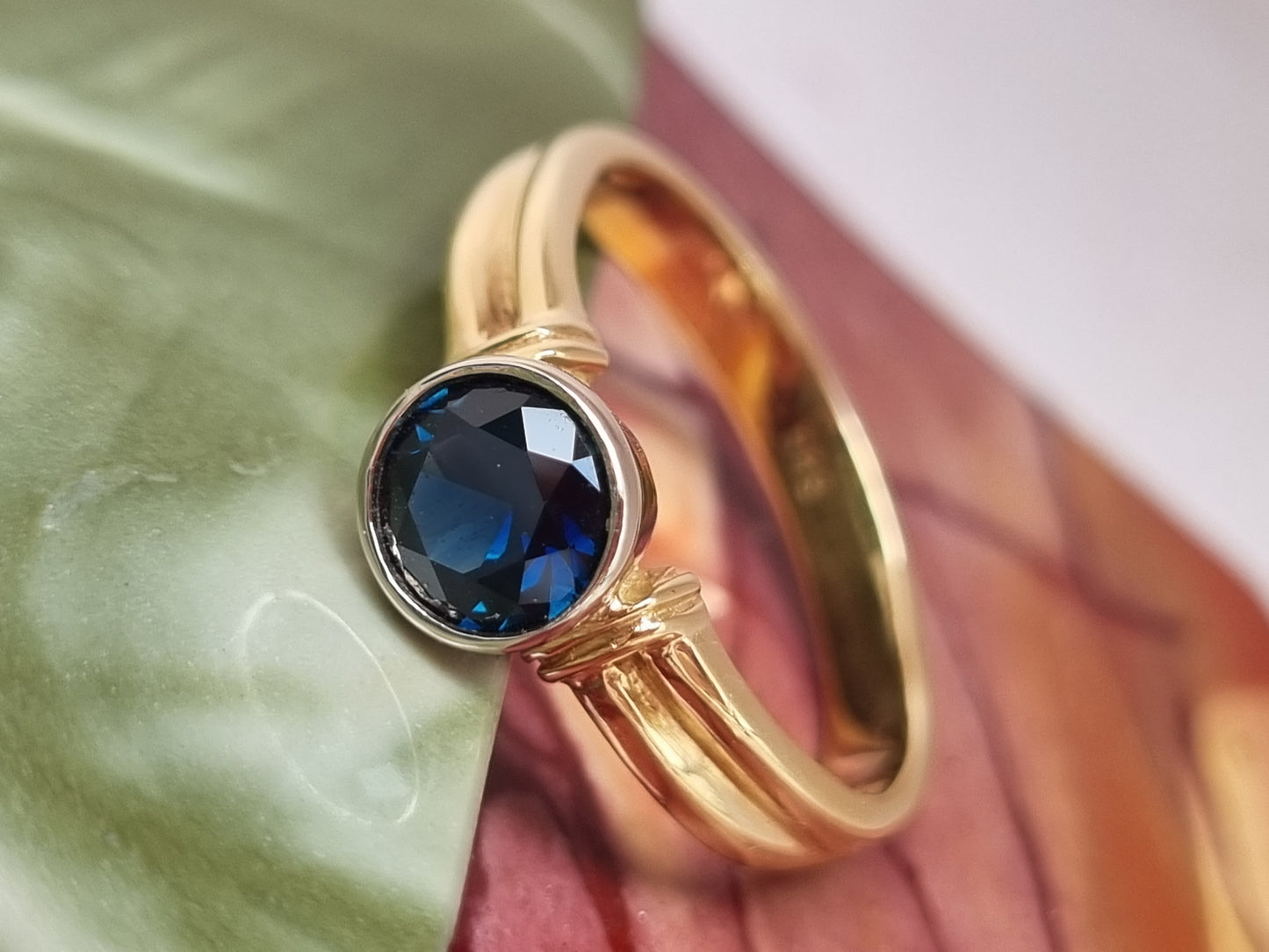 Solitaire Natural Inverell Blue Sapphire Ring