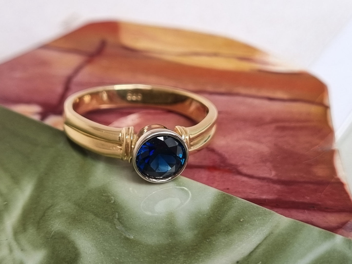 Solitaire Natural Inverell Blue Sapphire Ring