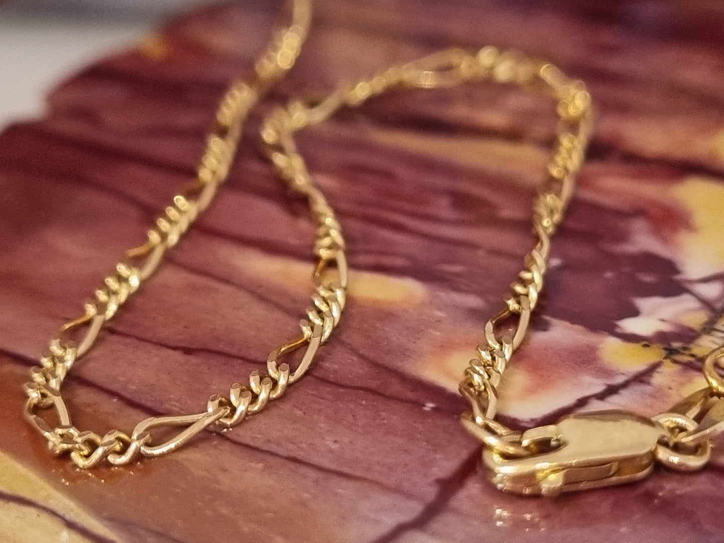 9ct Yellow Gold Figaro Chain 45cm