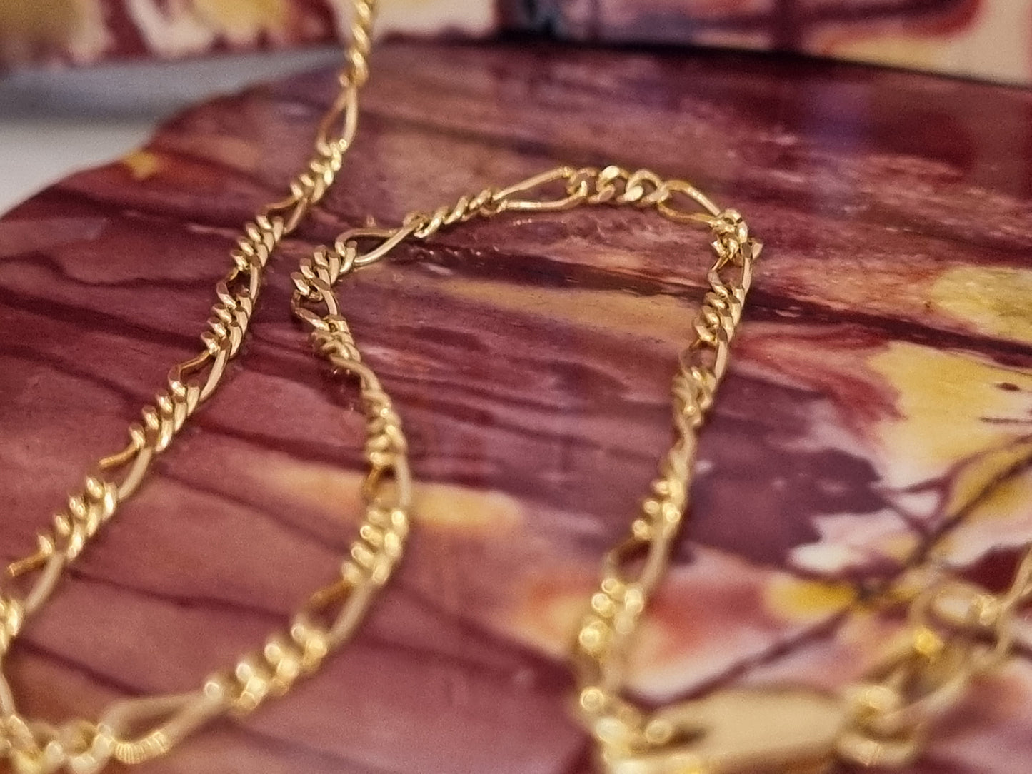 9ct Yellow Gold Figaro Chain 45cm