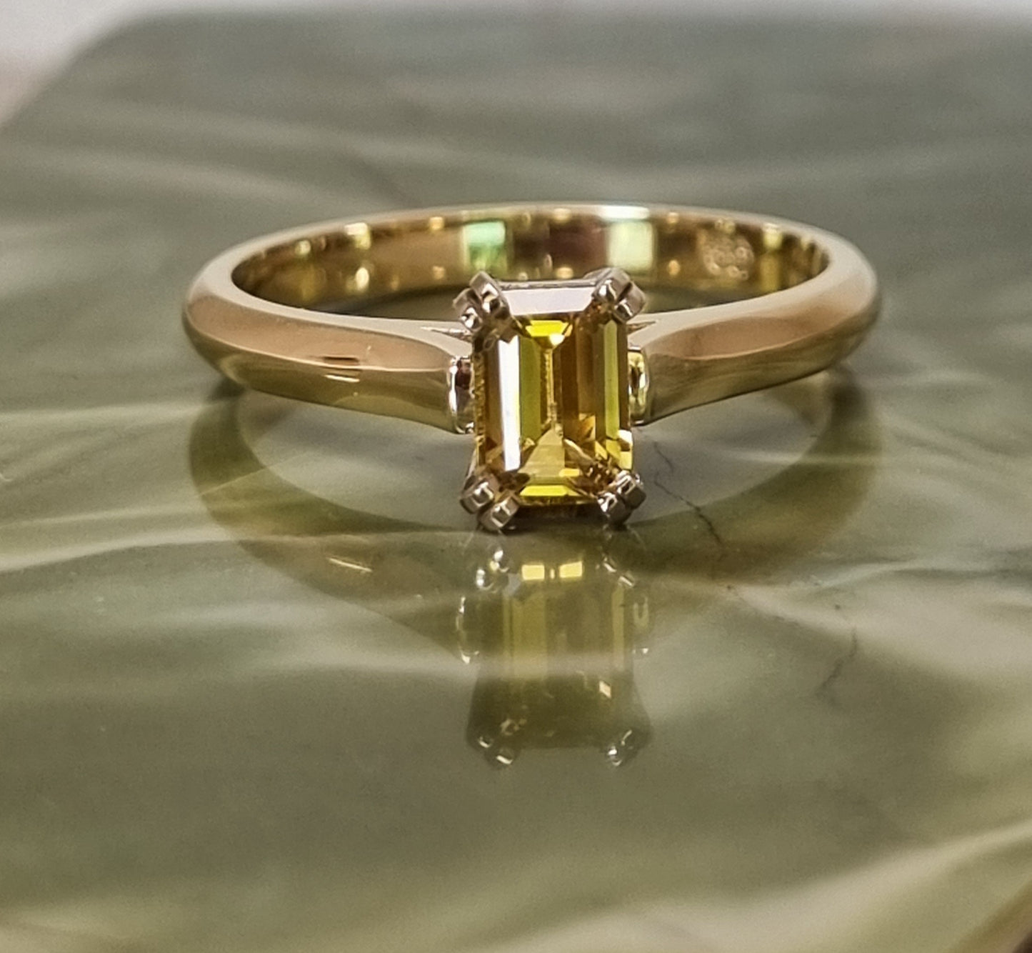 Classic Solitaire Yellow Sapphire Ring