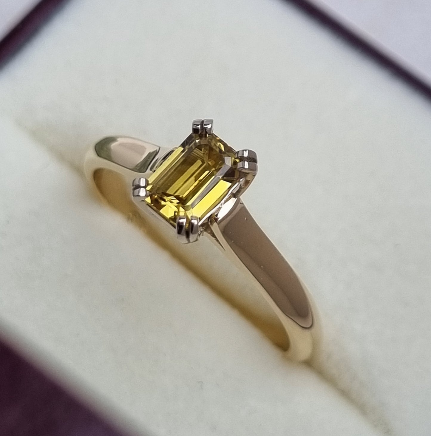 Classic Solitaire Yellow Sapphire Ring