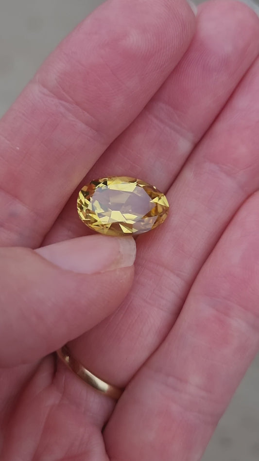 9.85 carat Yellow Sapphire