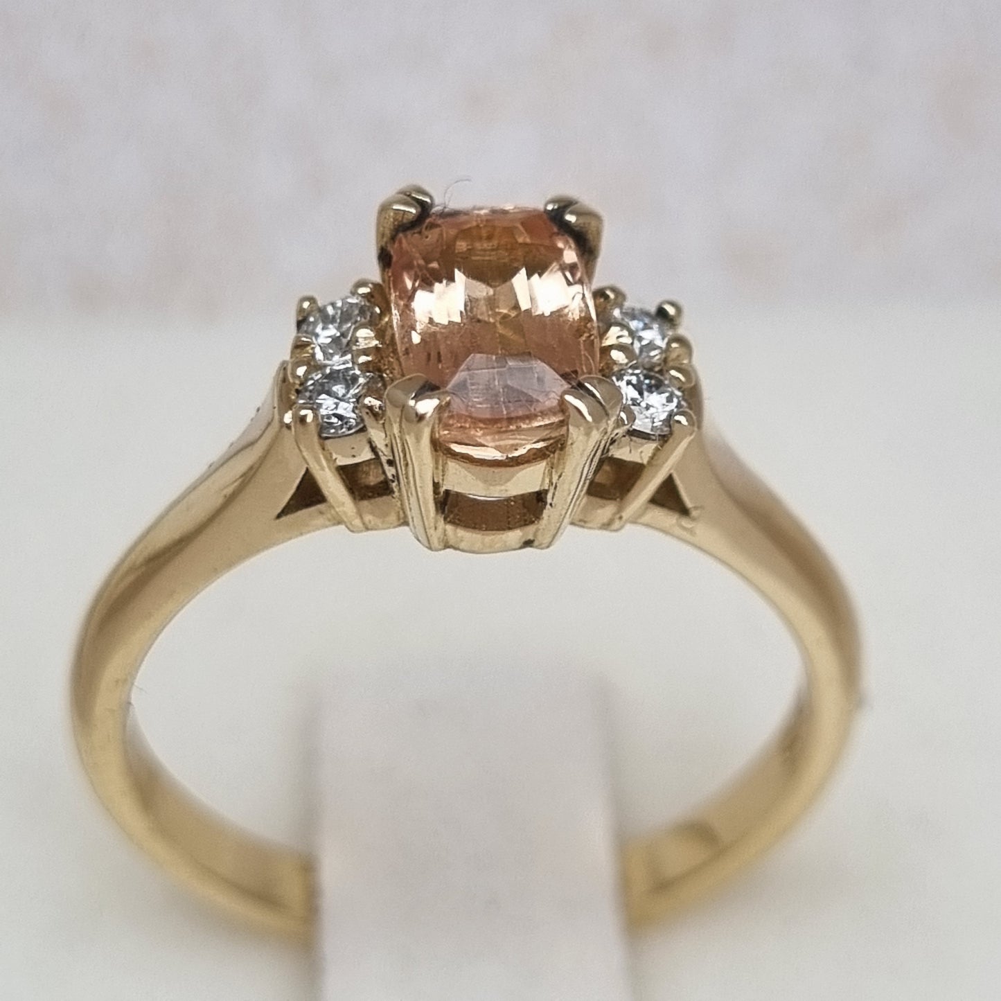 Imperial Topaz and Diamond Classic Style Ring    Design Ref: D261