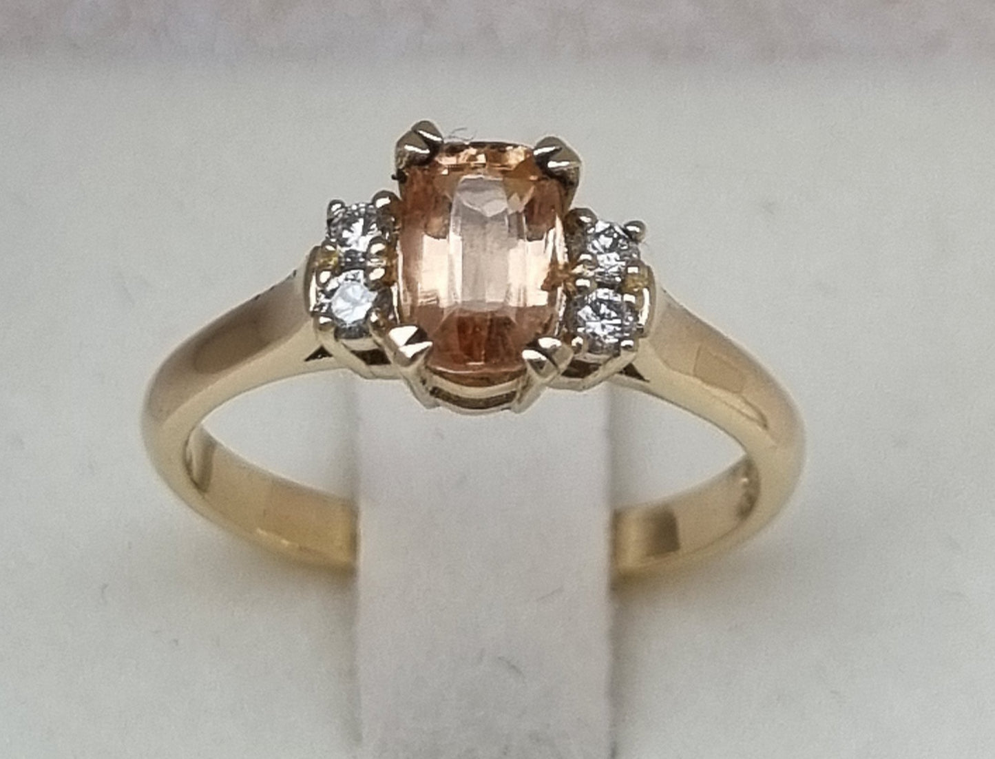 Imperial Topaz and Diamond Classic Style Ring    Design Ref: D261