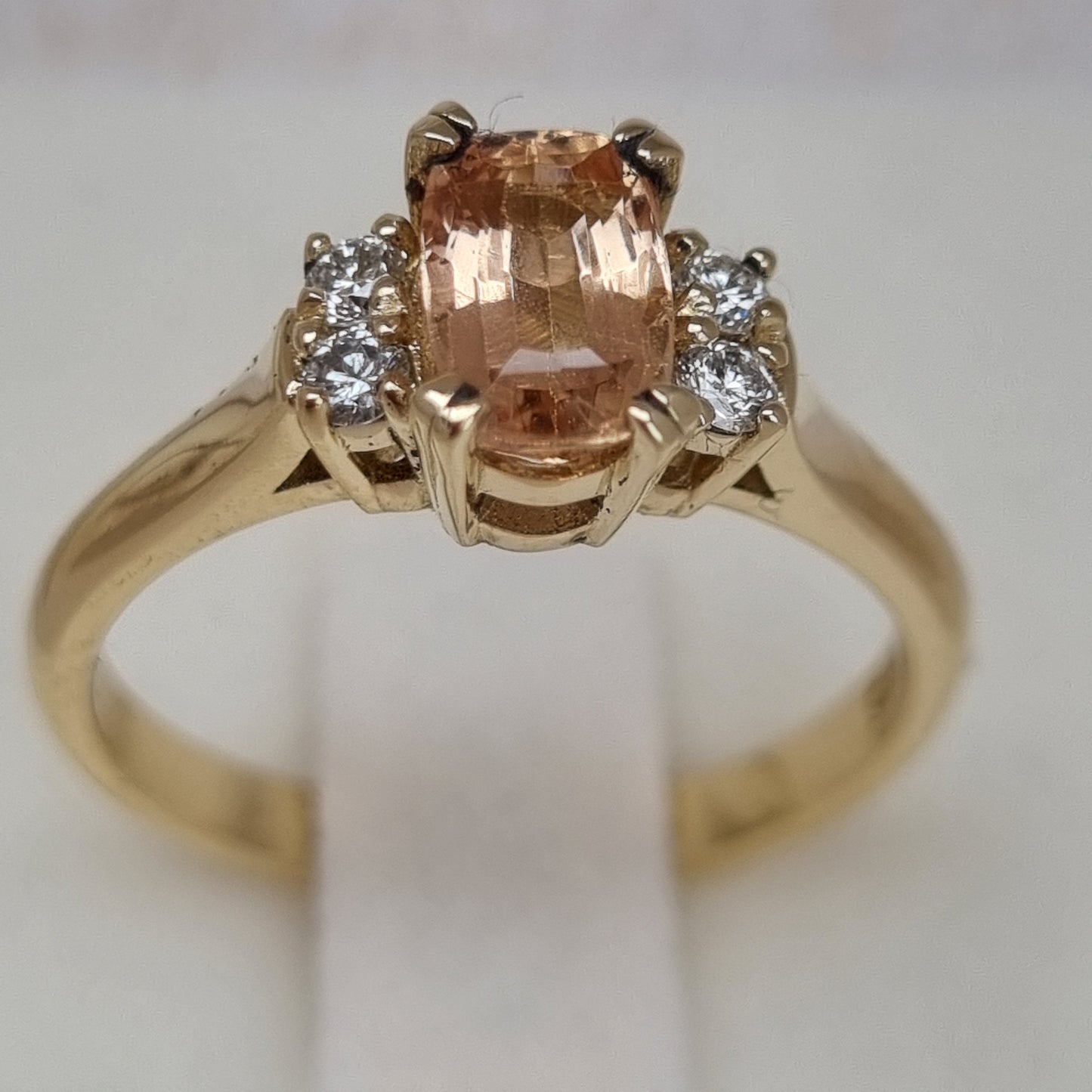 Imperial Topaz and Diamond Classic Style Ring    Design Ref: D261