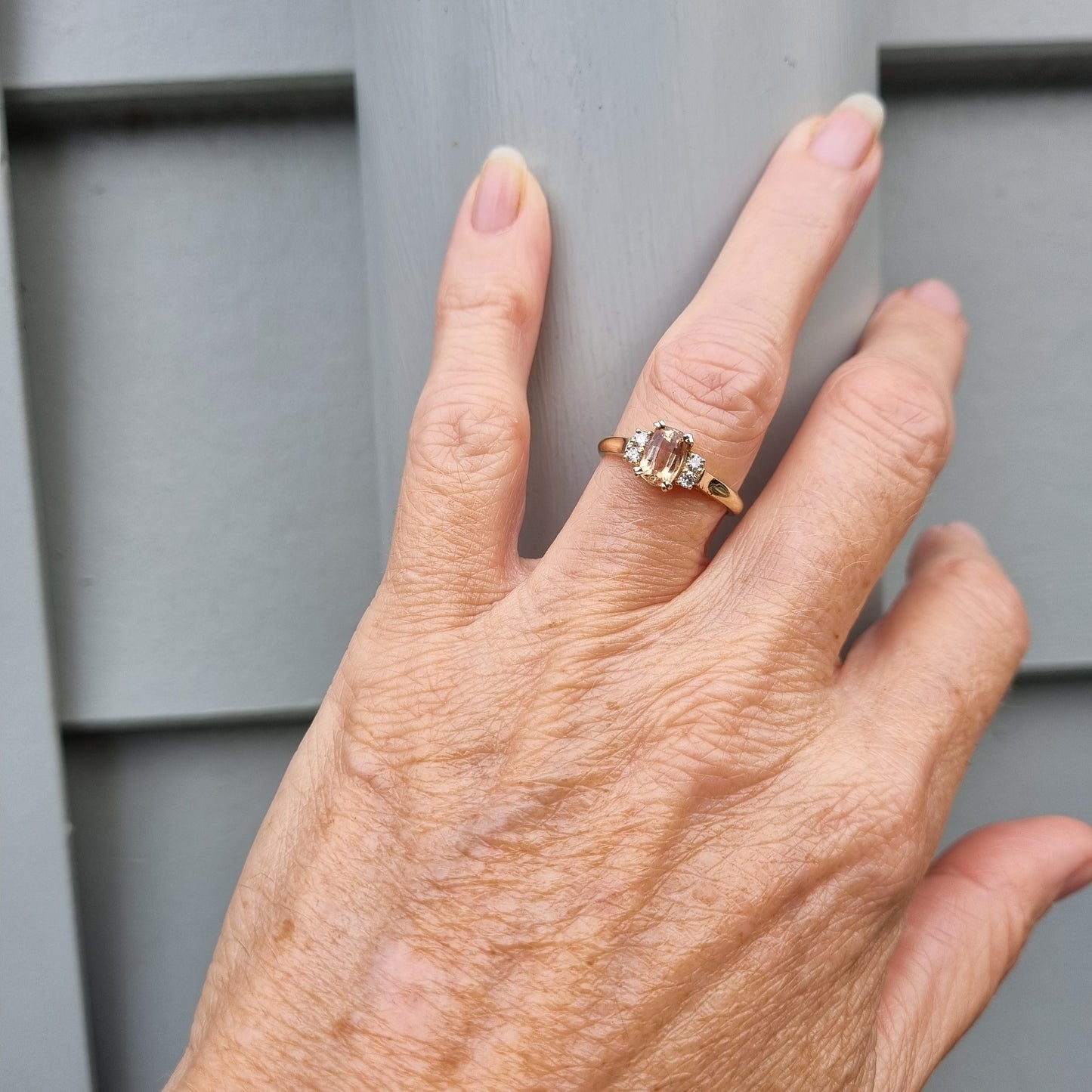 Imperial Topaz and Diamond Classic Style Ring    Design Ref: D261