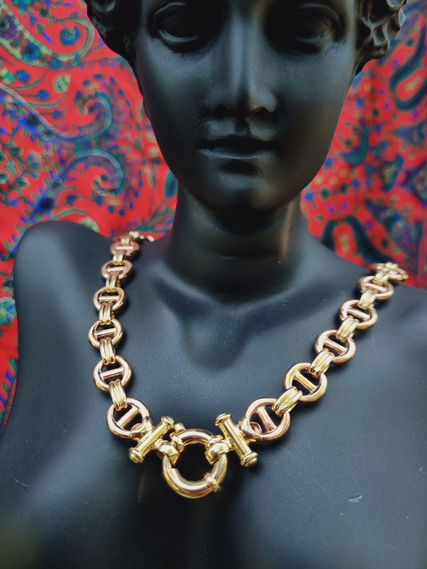 9ct Rose & Yellow Gold Handmade Chain 250 Gauge