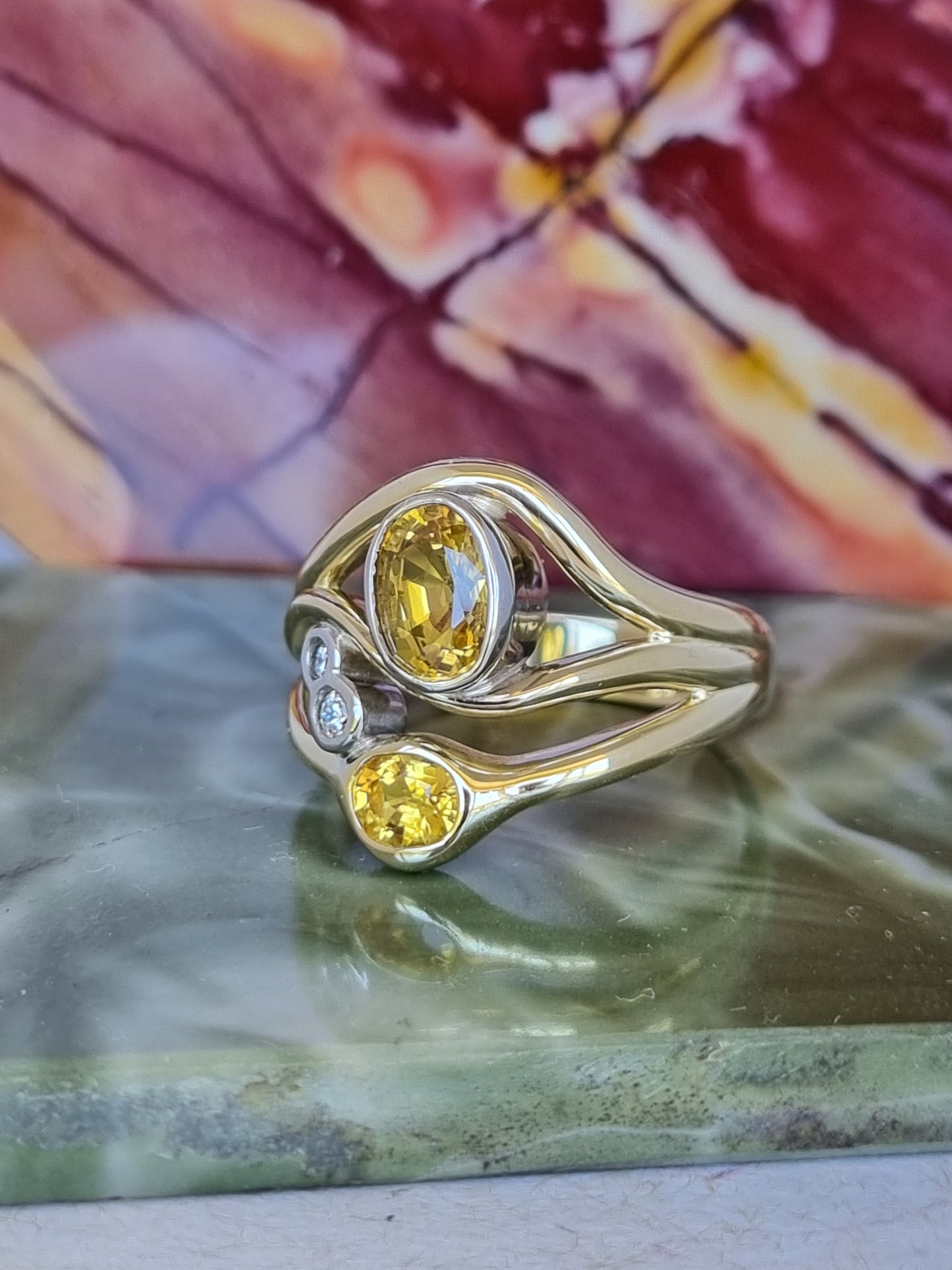 Flowing Streams of Gold design ring #01054