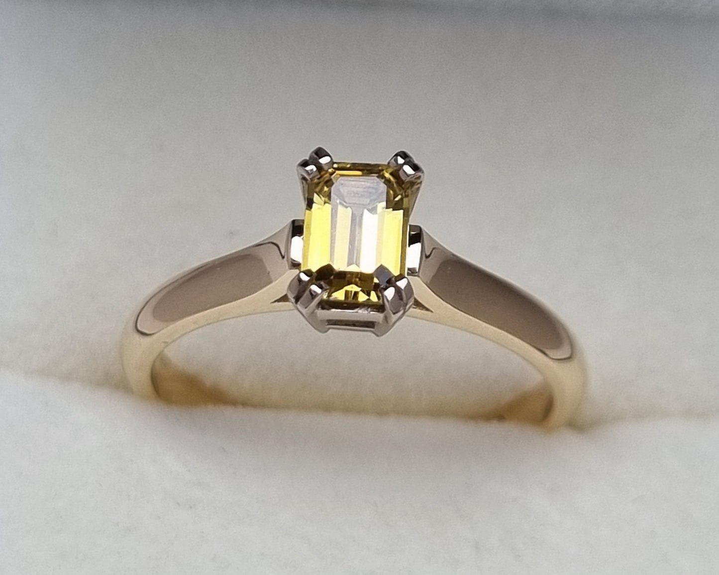 Classic Solitaire Yellow Sapphire Ring